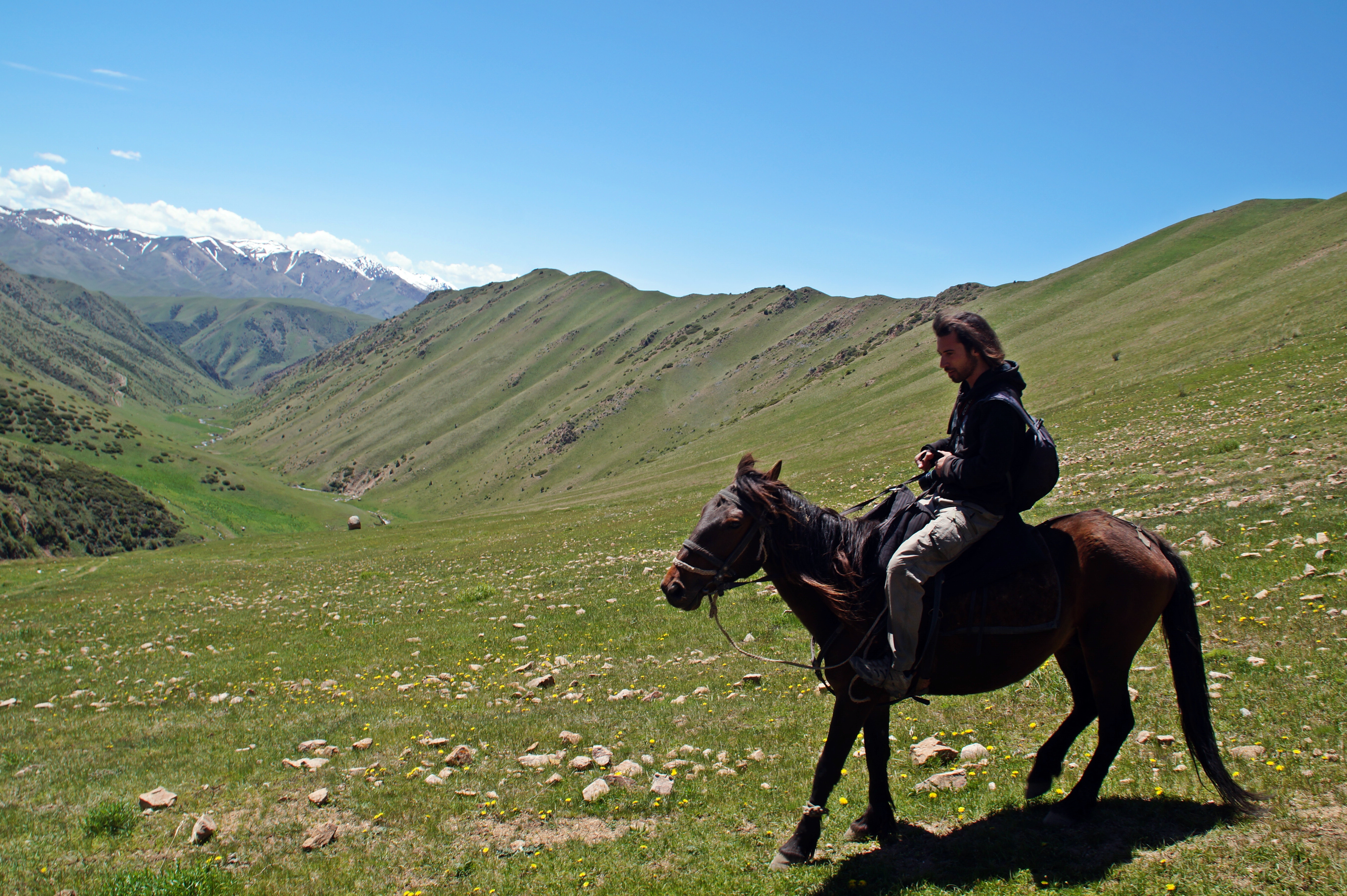 Horse trekking to Song Kul Lake, Kyrgyzstan