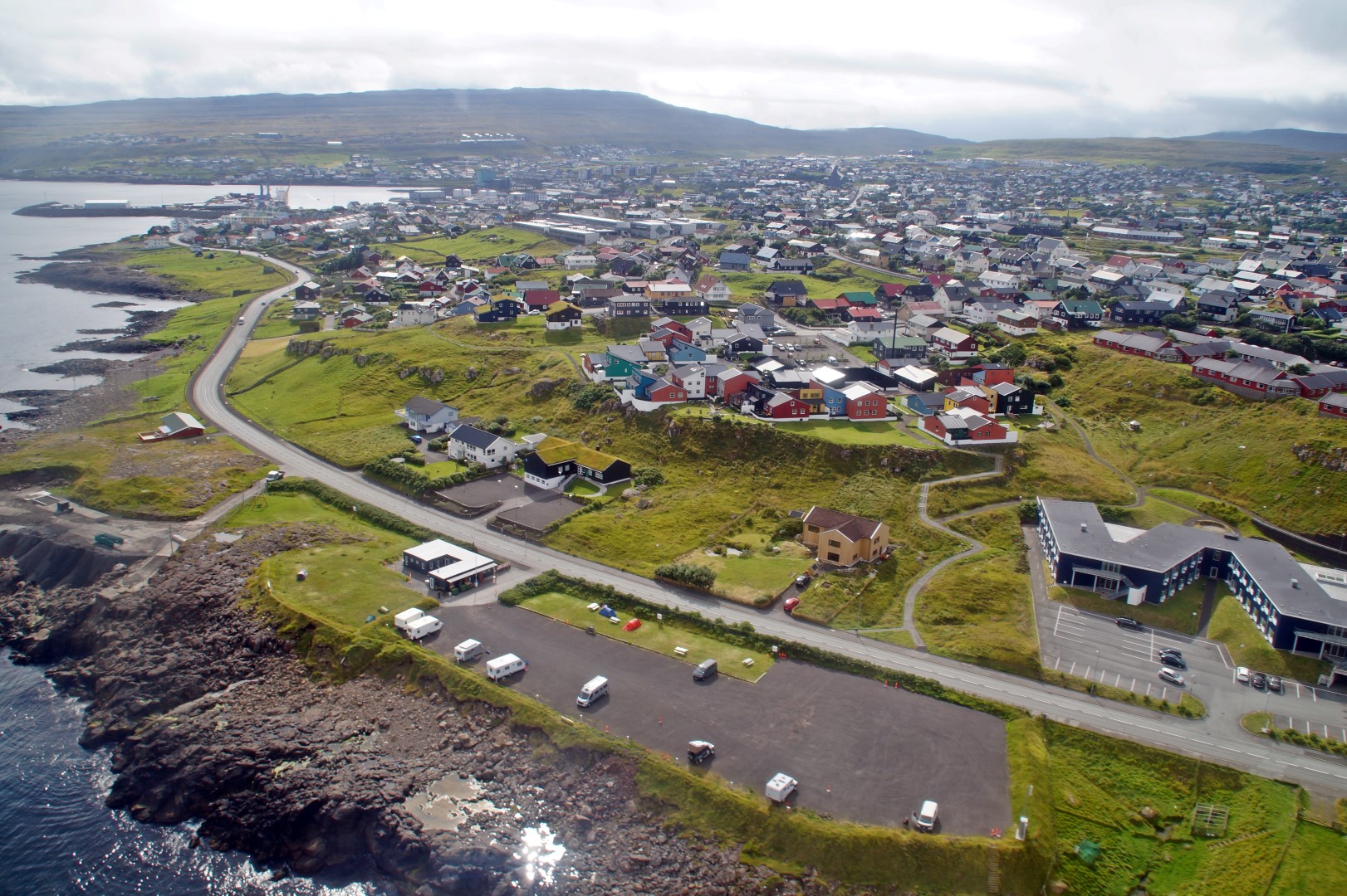 Flying over Tórshavn